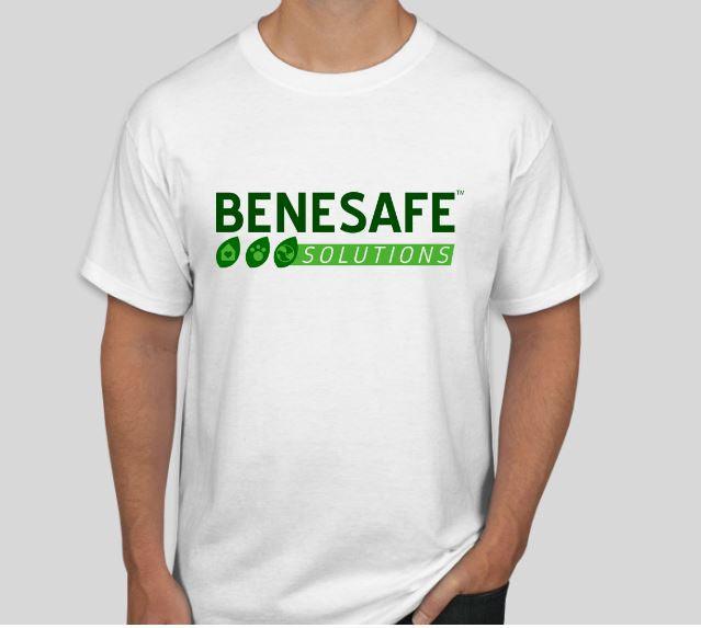 White Benesafe T-Shirt with Logo